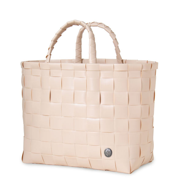 【カゴバッグ】手編み HandedBy NICE SHOPPER 2023 soft peach（ カゴバッグ ハンドバッグ かばん 鞄 バスケット ハンドメイド リサイクル素材 ハンデッドバイ ）【お取り寄せ】