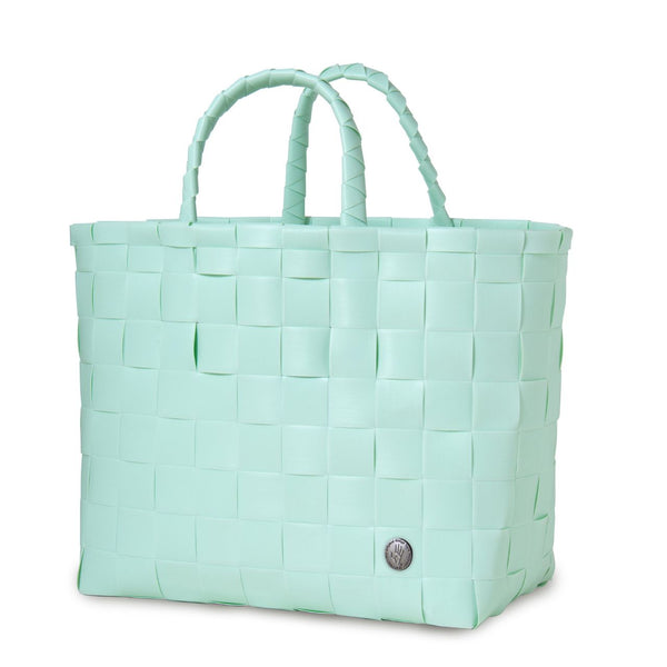 【カゴバッグ】手編み HandedBy NICE SHOPPER 2023 soft mint（ カゴバッグ ハンドバッグ かばん 鞄 バスケット ハンドメイド リサイクル素材 ハンデッドバイ ）【お取り寄せ】