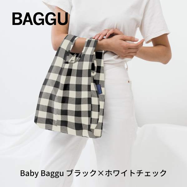 【入荷未定】BABY BAGGU  ブラック×ホワイトチェック≪復刻柄≫ 2025FA【メール便は送料無料 / 日時指定不可】