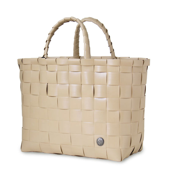 【カゴバッグ】手編み HandedBy NICE SHOPPER 2023 mocha（ カゴバッグ ハンドバッグ かばん 鞄 バスケット ハンドメイド リサイクル素材 ハンデッドバイ ）【お取り寄せ】