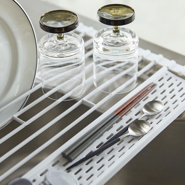 折り畳み水切り シリコーントレー付き Ｓ タワー 山崎実業 tower 05058　ブラック