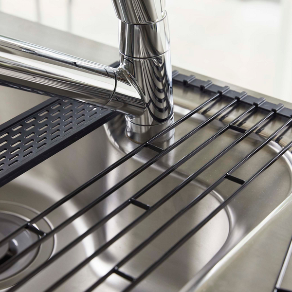 折り畳み水切り シリコーントレー付き Ｓ タワー 山崎実業 tower 05057　ホワイト