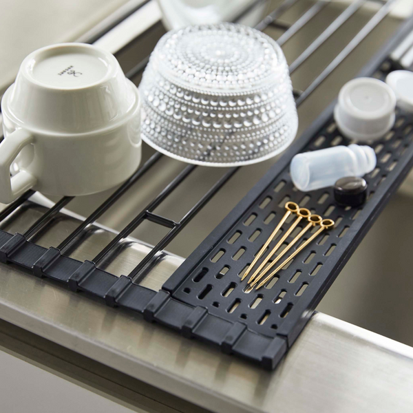 折り畳み水切り シリコーントレー付き Ｓ タワー 山崎実業 tower 05057　ホワイト