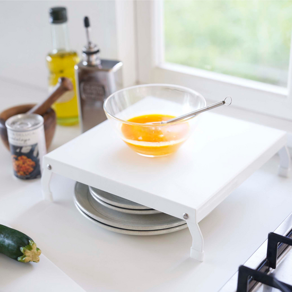 折り畳みガスコンロカバー タワー 山崎実業 tower 05110　ブラック