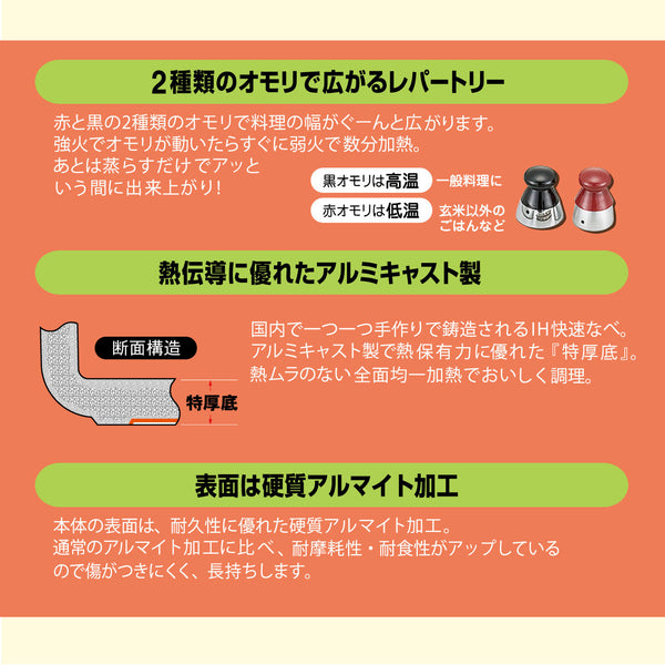 【完売/終了】高圧タイプの圧力鍋 IHヘルシー快速なべ 4.5L 日本製 - 鍋・フライパン・キッチン用品と雑貨の専門店 『NABESTORE』