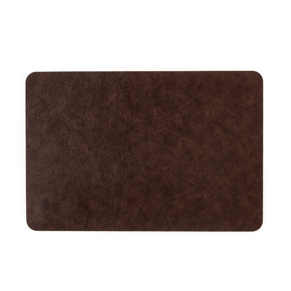 【残りあとわずか】TABLE MAT テーブルマット ダークブラウン レザー調のランチョンマット