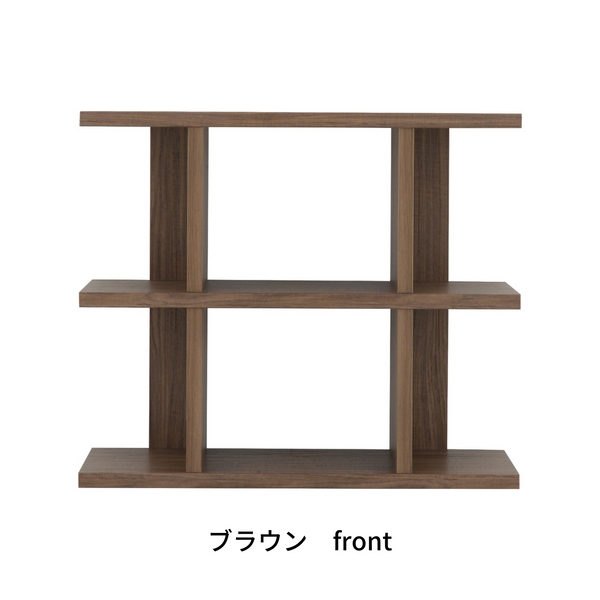 4FUL　Fizz（フィズ）シェルフ　ロータイプ　90cm幅　ホワイト/ブラウン【送料無料】