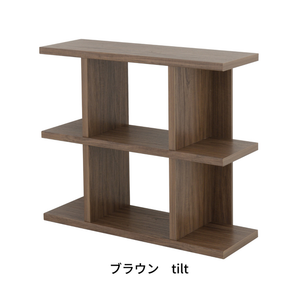 4FUL　Fizz（フィズ）シェルフ　ロータイプ　90cm幅　ホワイト/ブラウン【送料無料】
