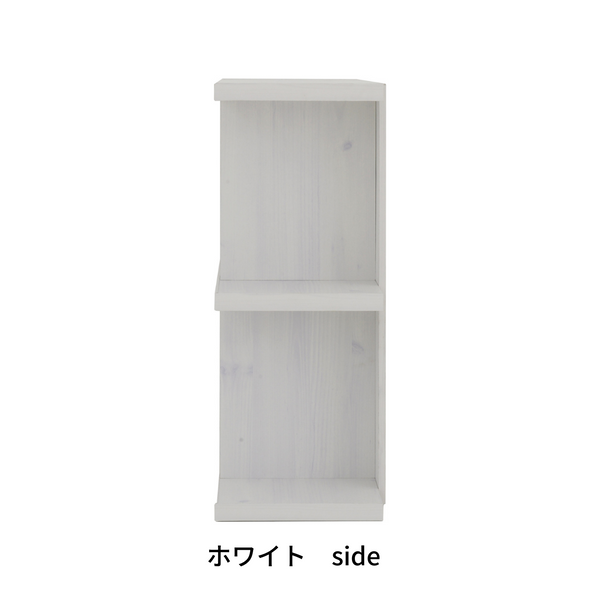 4FUL　Fizz（フィズ）シェルフ　ロータイプ　90cm幅　ホワイト/ブラウン【送料無料】