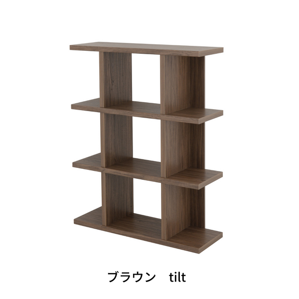 4FUL　Fizz（フィズ）シェルフ　ミドルタイプ　90cm幅　ブラウン【送料無料】