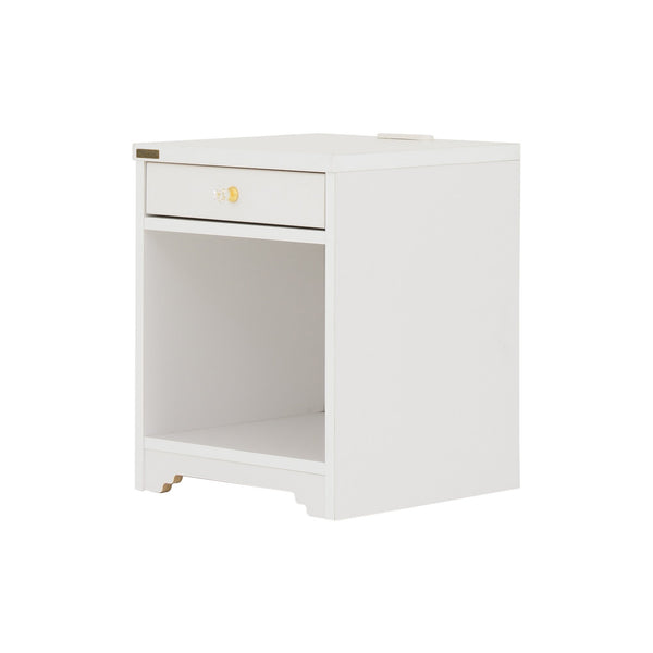 4FUL　ANRI（アンリ）　サイドテーブル　ナイトテーブル　４０cm幅　ホワイト【送料無料】