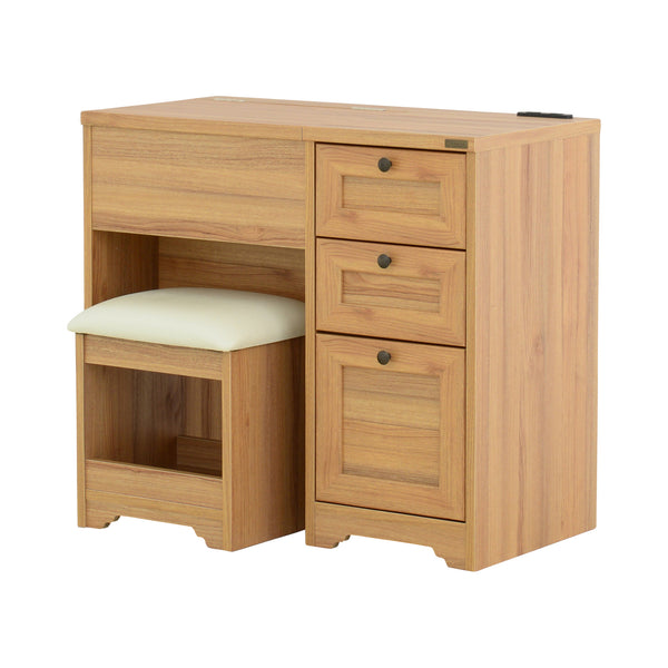 4FUL　ANRI（アンリ）　デスクドレッサー　８０cm幅　ホワイト/オーク【送料無料】