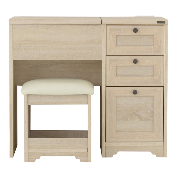 4FUL　ANRI（アンリ）　デスクドレッサー　８０cm幅　ホワイト/オーク【送料無料】