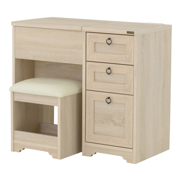 4FUL　ANRI（アンリ）　デスクドレッサー　８０cm幅　ホワイト/オーク【送料無料】