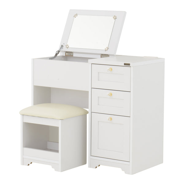 4FUL　ANRI（アンリ）　デスクドレッサー　８０cm幅　ホワイト/オーク【送料無料】