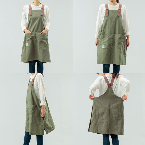 【完売・次回入荷未定】Peacetar Black Label カバーオールエプロン カーキ - キッチン・アウトドア・介護など作業着に人気 - 鍋・フライパン・キッチン用品と雑貨の専門店 『NABESTORE』