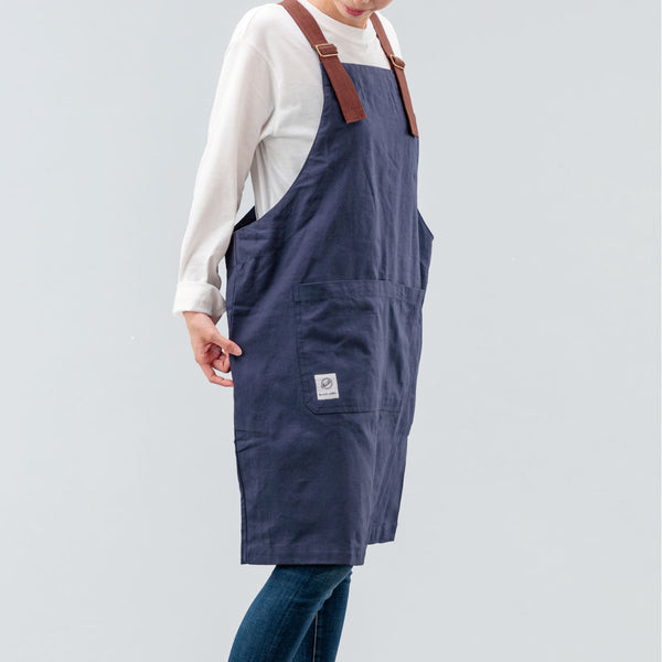 【終了】Peacetar Black Label カバーオールエプロン Earth Navy - キッチン・アウトドア・介護など作業着に人気