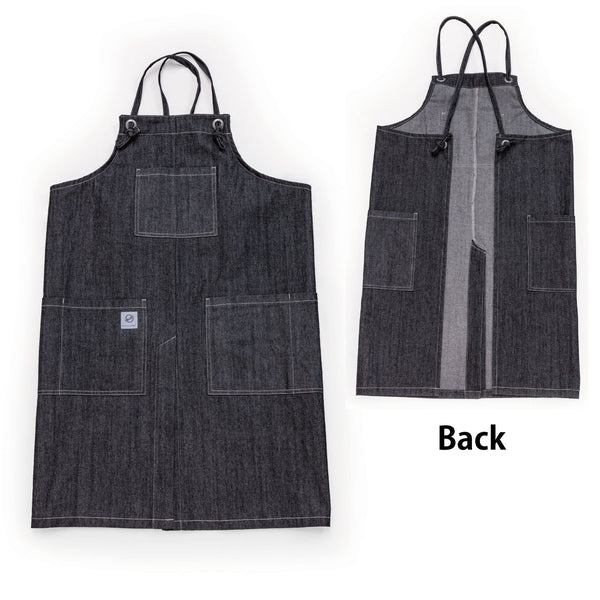 【完売/次回入荷未定】日本製デニムエプロン 倉敷ブラック 当店オリジナル - Peacetar Black Label