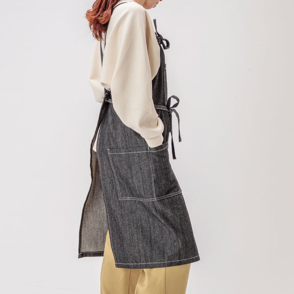 【完売/次回入荷未定】日本製デニムエプロン 倉敷ブラック 当店オリジナル - Peacetar Black Label