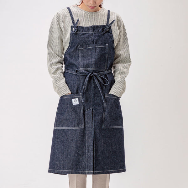 【完売/次回入荷未定】日本製デニムエプロン 倉敷ブルー 当店オリジナル - Peacetar Black Label