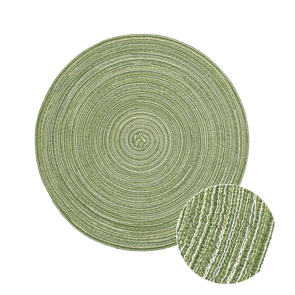 【完売】プレイスマット ラウンド グリーン  PeacetarBlackLabel ランチョンマット 全5色