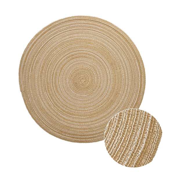 【完売】プレイスマット ラウンド ナチュラル  PeacetarBlackLabel ランチョンマット 全5色