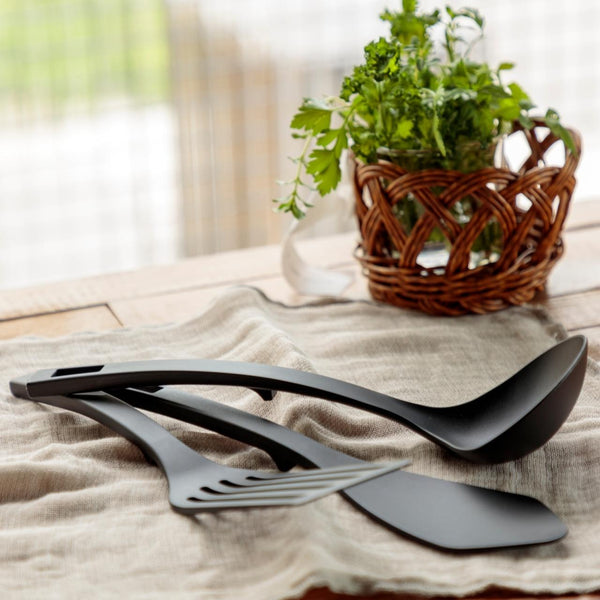 ピースターのキッチンツール 3種 レードル（お玉）・ターナー（フライ返し）・ヘラ Peacetar Black Label ブランド